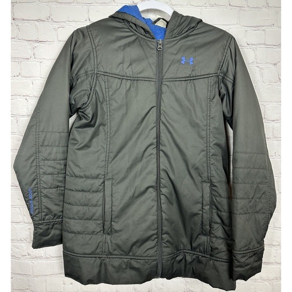 Under Armour Women's black longer black coat sz‎ M - Picture 1 of 8